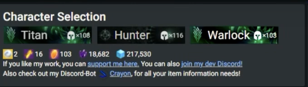 Character selection d2 armor picker